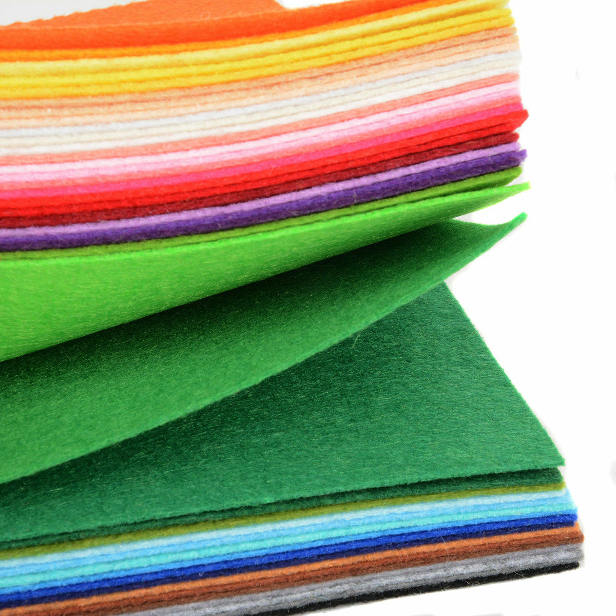 40pcs Mixed Color Soft Nonwoven Felt Fabric Sheets 15x15cm DIY Craft Patchwork