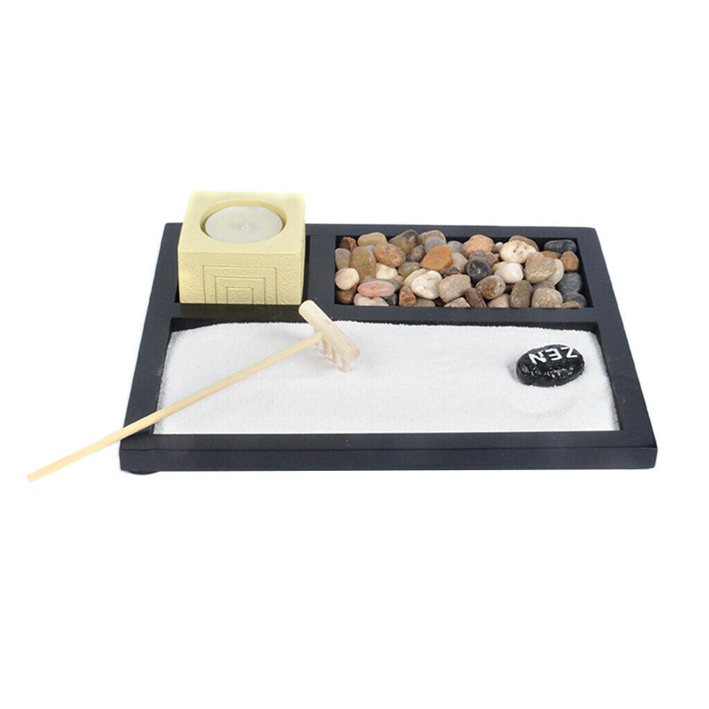 Mini Wooden  Garden Desktop Sandbox Sand Tray For Kids Adults Toys