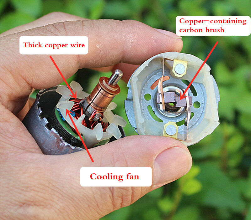 DC7.2V 550 high-power DC motor forward and reverse high speed with cooling fan