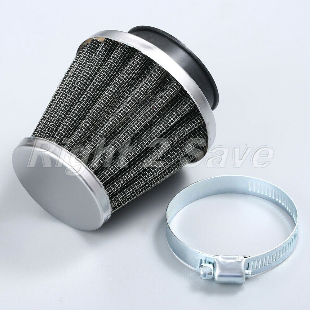 Motorcycle Air Intake Cleaner Filter 42mm Oval Refit Clamp-on Cleaner Filter