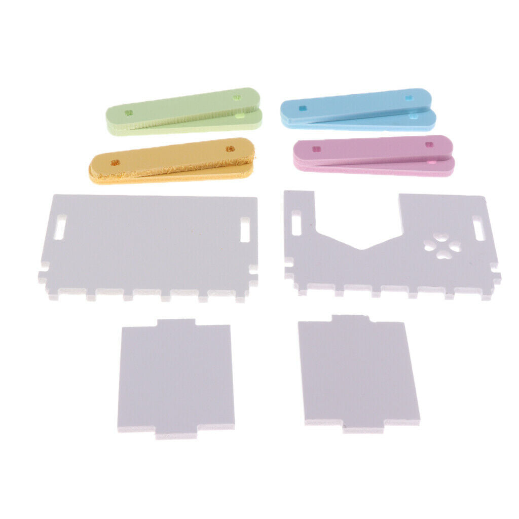 Wooden Hamster House Hideout Hut, Colorful Rat Hideaway Exercise Toys for Small