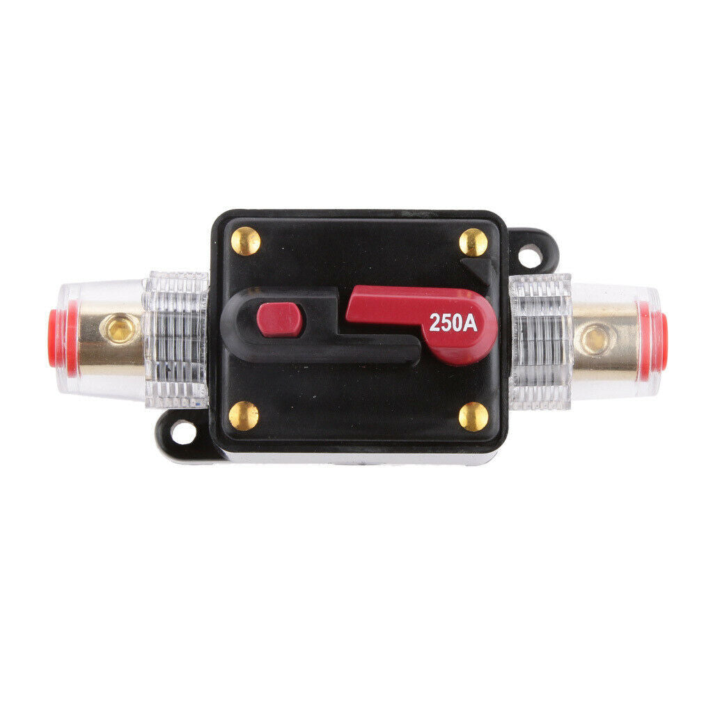12V AUDIO CIRCUIT SWITCH FUSE for CAR in-LINE FUSE for 4 CABLES 8 to 250 AMP