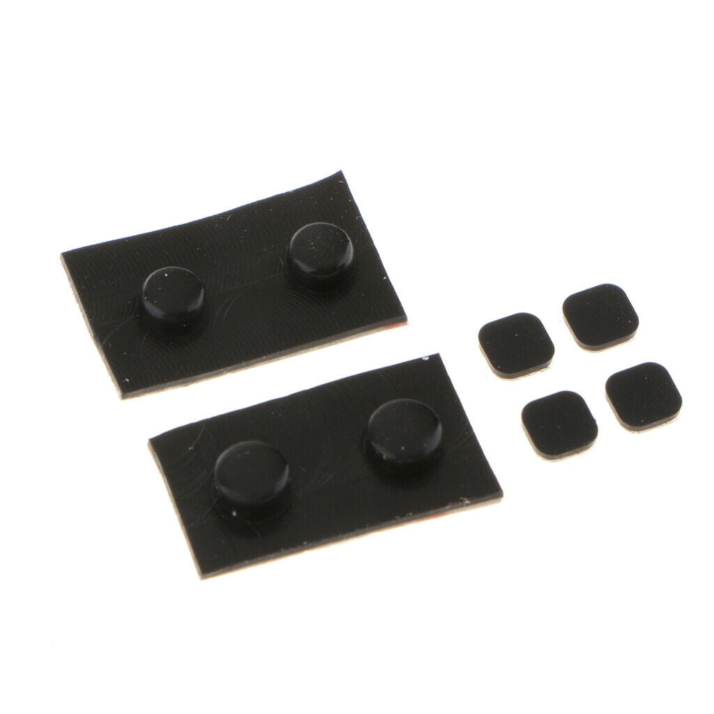 8 Pcs Rubber Feet Screw Plug Replacement for Nintendo 3DS XL Black ,