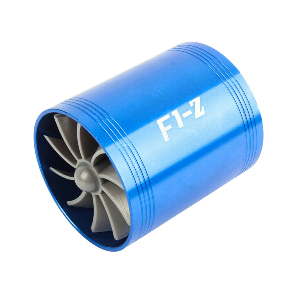 Car Turbo Charger Dual Fan Super Charger Turbo Easy installation Blue