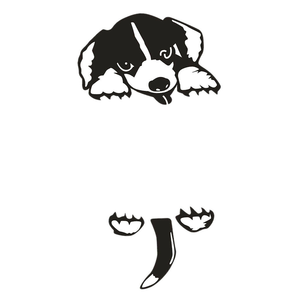 5pcs Lovely Dog Light Switch Stickers Vinyl Removable Black Wall Decals Home