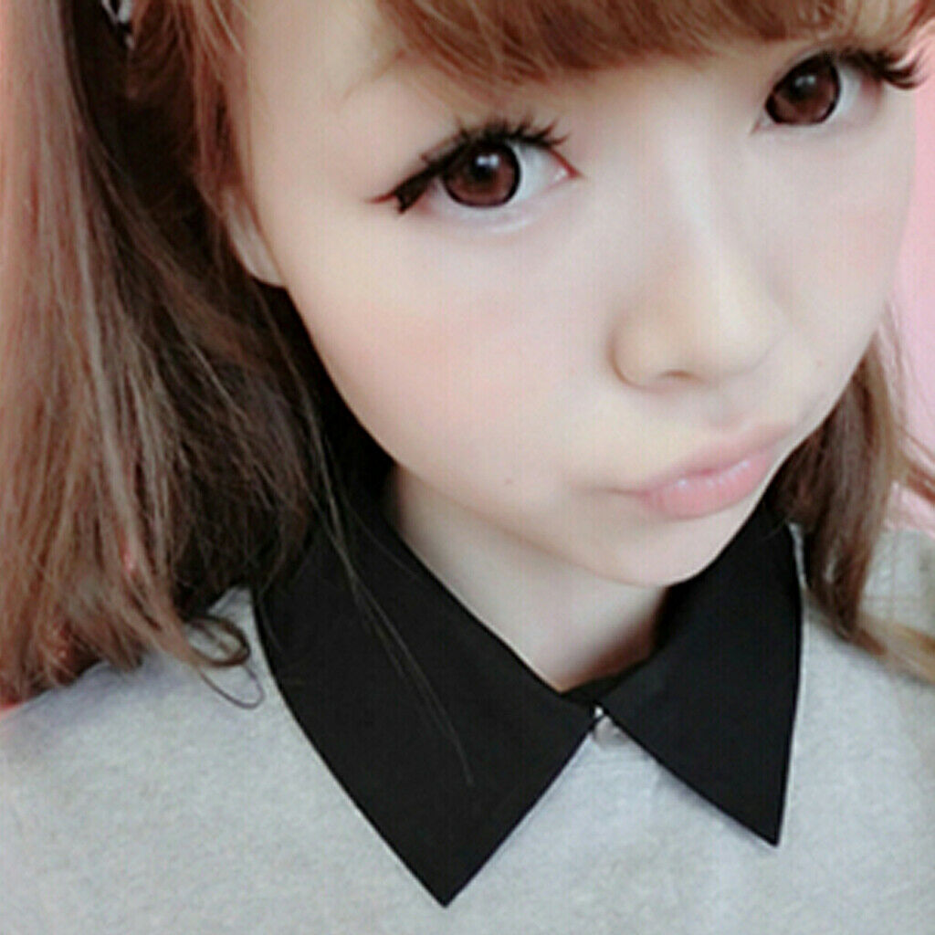 2X Breathable Collar Half Sleeve Blouse Insert Removable Collar Black