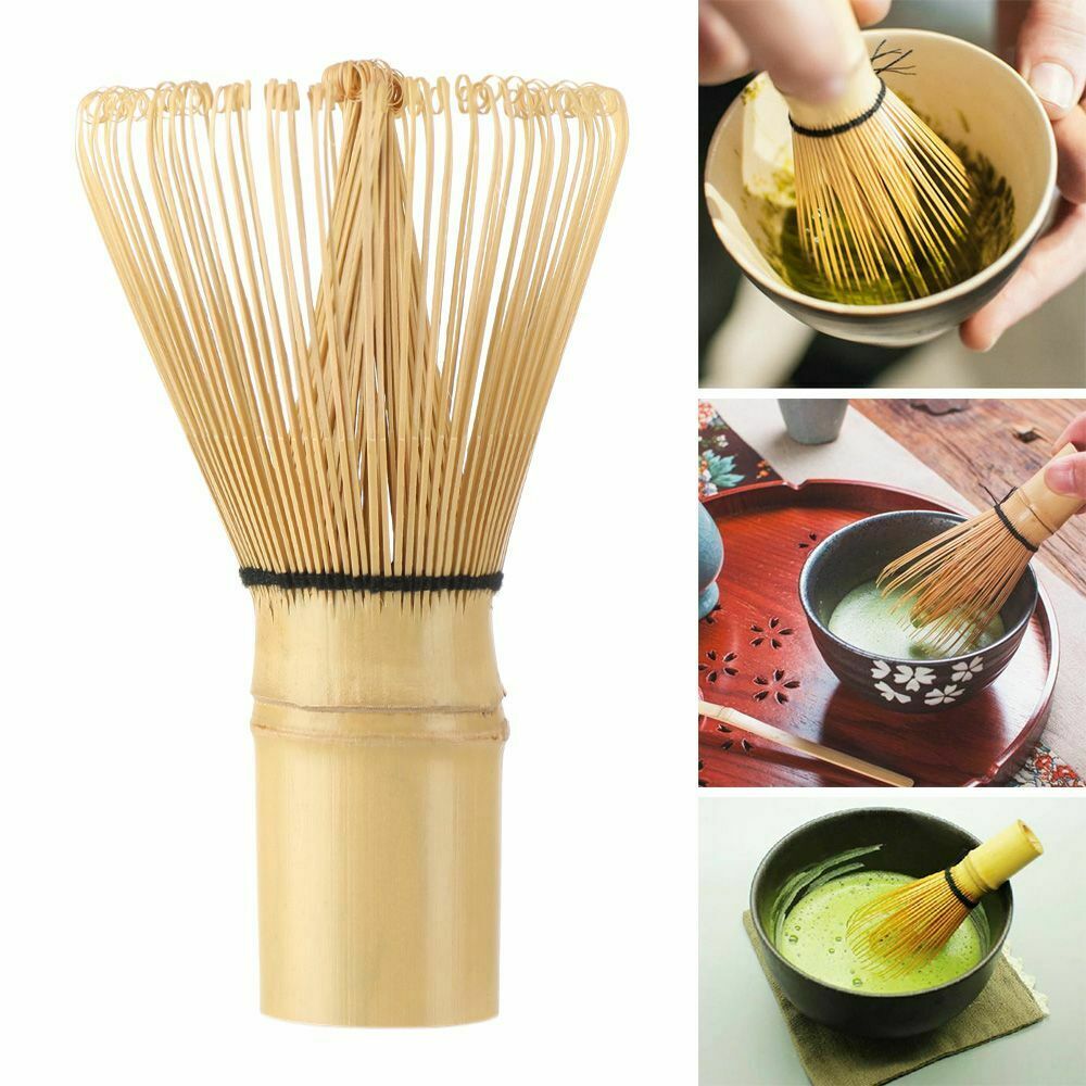 2PCS Home New Kitchen Grinder Matcha Green Tea Powder Whisk Bamboo Brush
