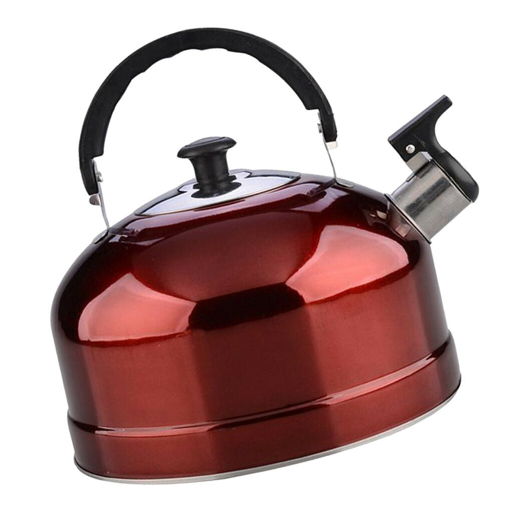 4L Stainless Steel Whistling Kettle Teapot Electric Stove Gas Hobs Camping