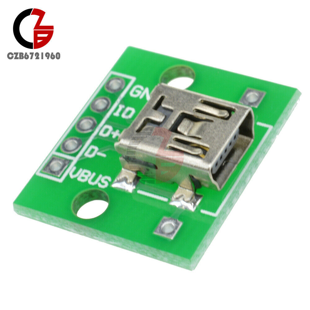 10PCS 2.54mm PCB Board Mini USB to DIP Adapter Converter For DIY Power Supply