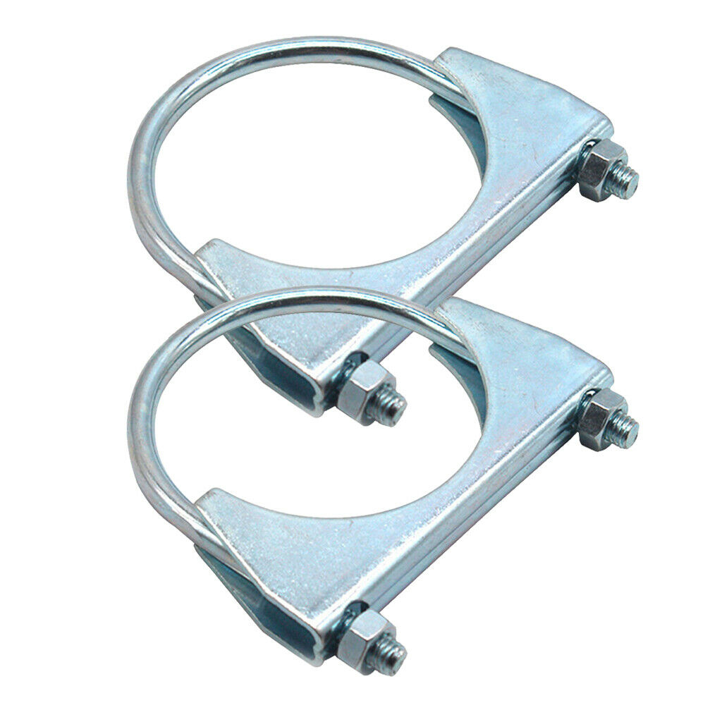 2pcs 304 Stainless Steel Saddle U- Exhaust Muffler Clamp - 3 Inch