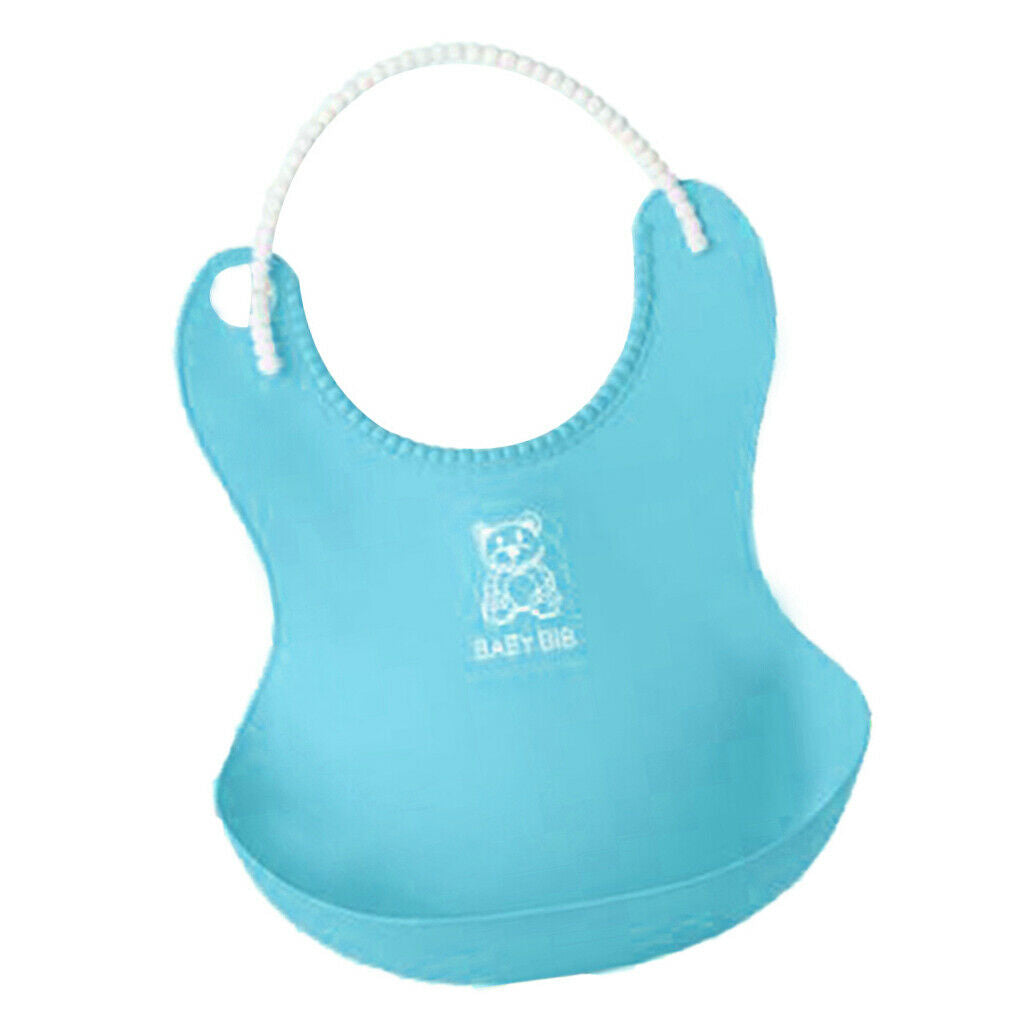 2 Pack Waterproof Silicone Baby Bibs for Babies & Toddlers Soft, Unisex,