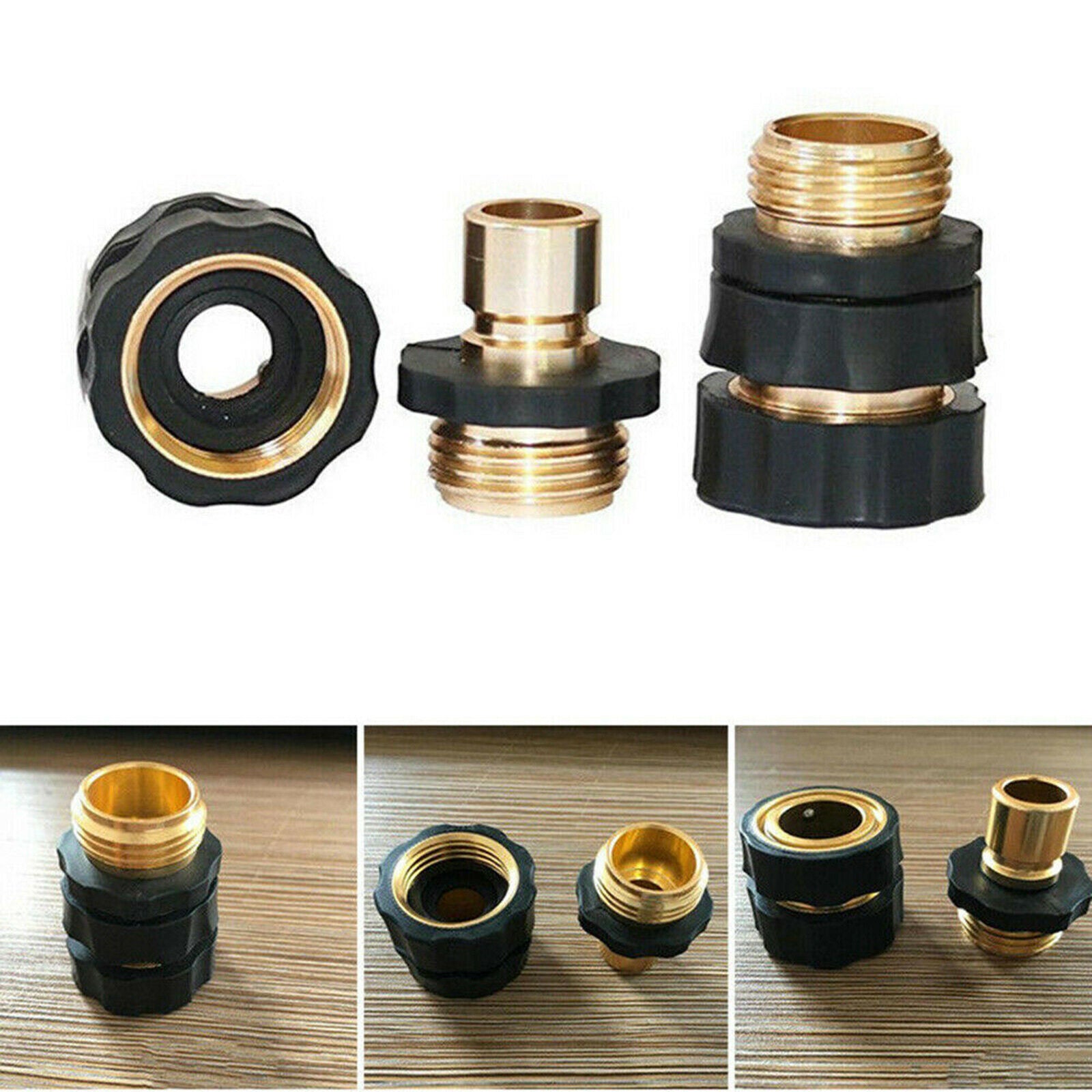 Aluminum Alloy 3/4 Inch Garden Hose Fitting Quick Connector Pipe Connector