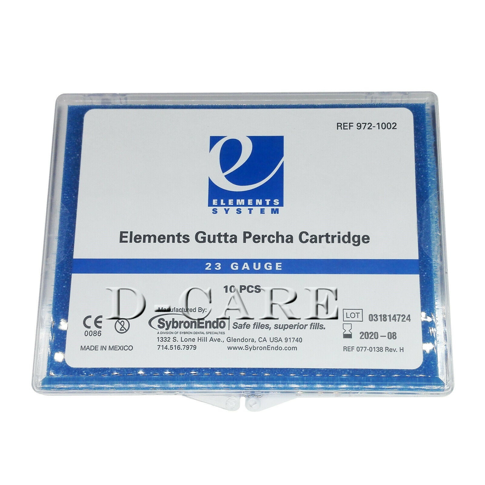Dental Sybron Endo Gutta Percha Gauge 23 medium body for Elements Obturation DC