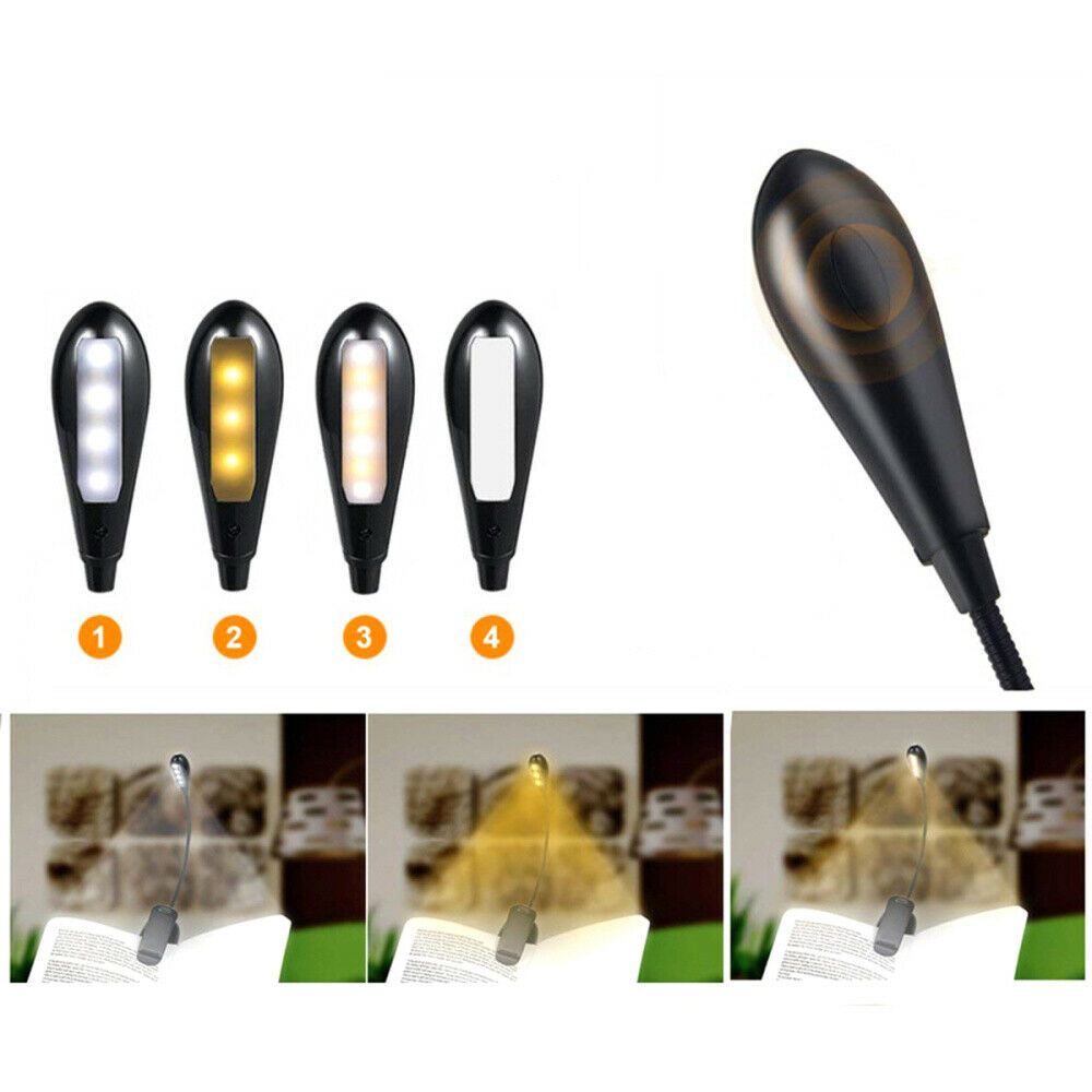 Rechargeable 7 Leds Book Light, Easy Clip on Book Lamp for Reading in