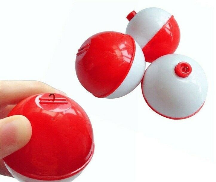 25pcs Fishing Bobbers Hard ABS Snap-on Floats Round Float Bobbers Fishing Tackle