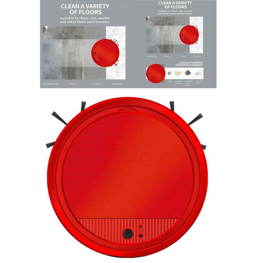 Smart Vacuum Cleaner low Noise Living Room Bedroom Office Cleaning Red