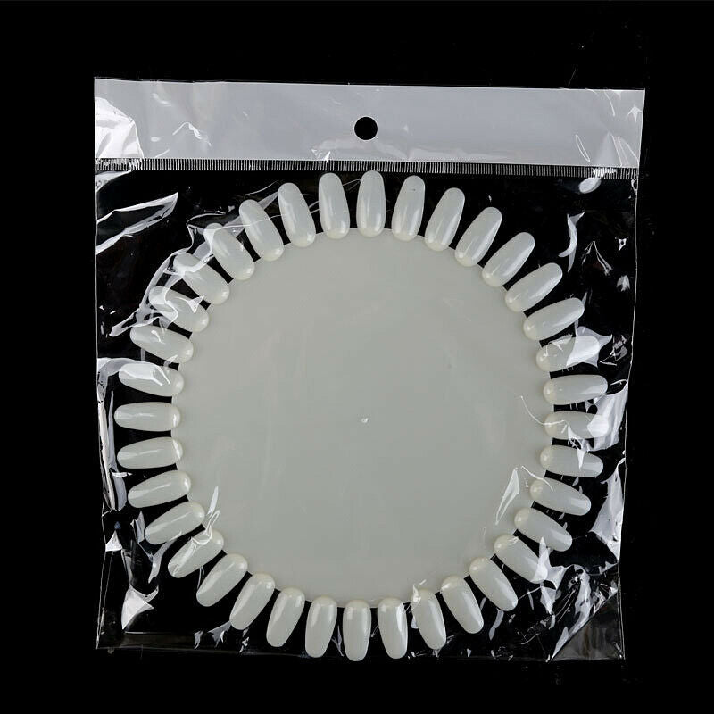 1pc White Nail Art Polish Display 36 Wheel Nails Palette Painting Board Manicure