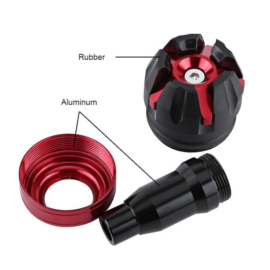 1*Motorcycle Falling Engine Protectors Crash Pad Protect Frame Slider Black&Red