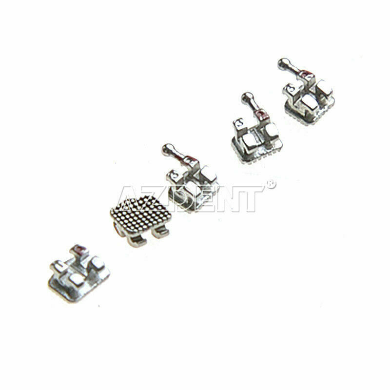 1000pcs AZDENT Dental Orthodontic Brackets Braces Mini MBT 022 Hooks 3-4-5