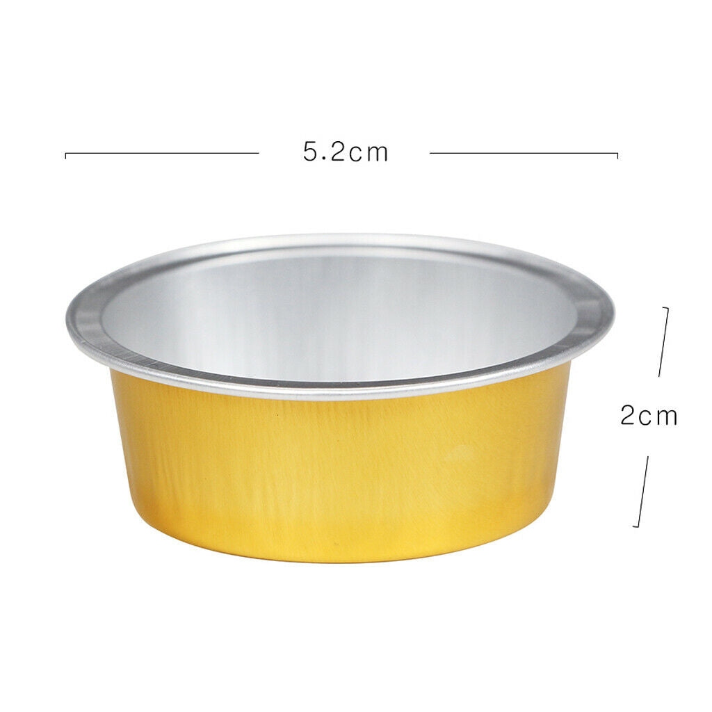 20x Aluminium Foil Wax Pellets Melting Bowl Mini Hair Wax Heating Pot Golden