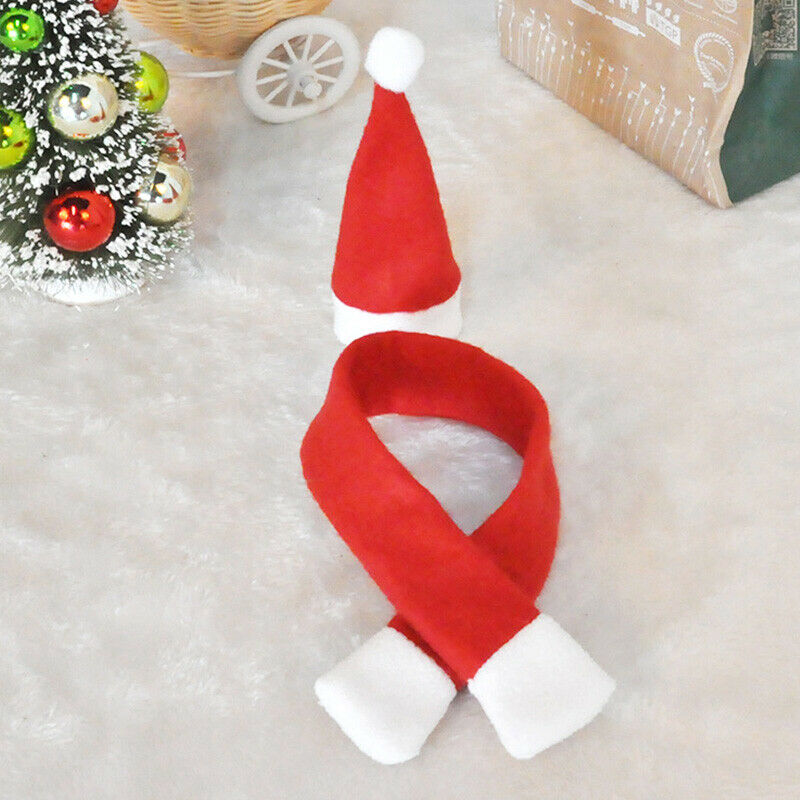 2PCS Christmas Wine Bottle Stopper Santa Hat Scarf Charms Bottle Accessories