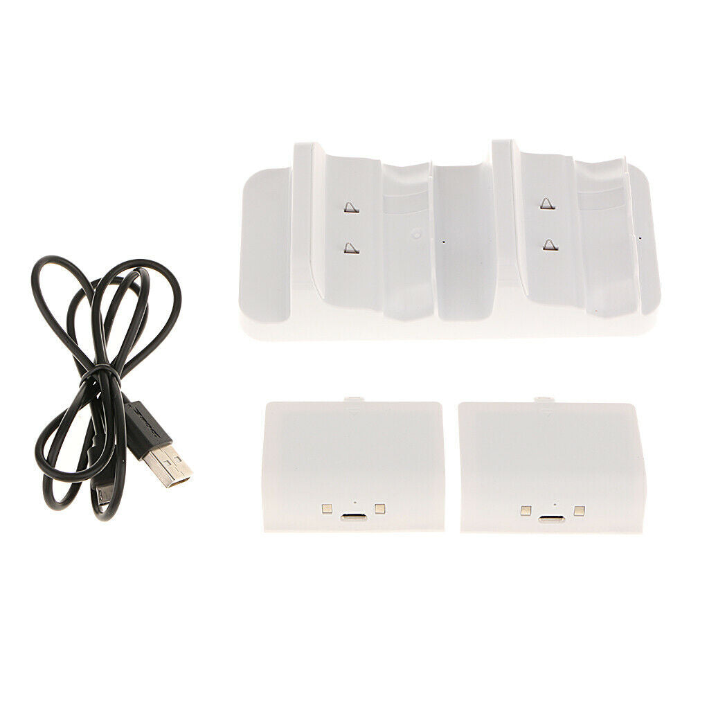Lovoski 2x Dual Charging Station Dock Stand Base Batteries For Xbox One S