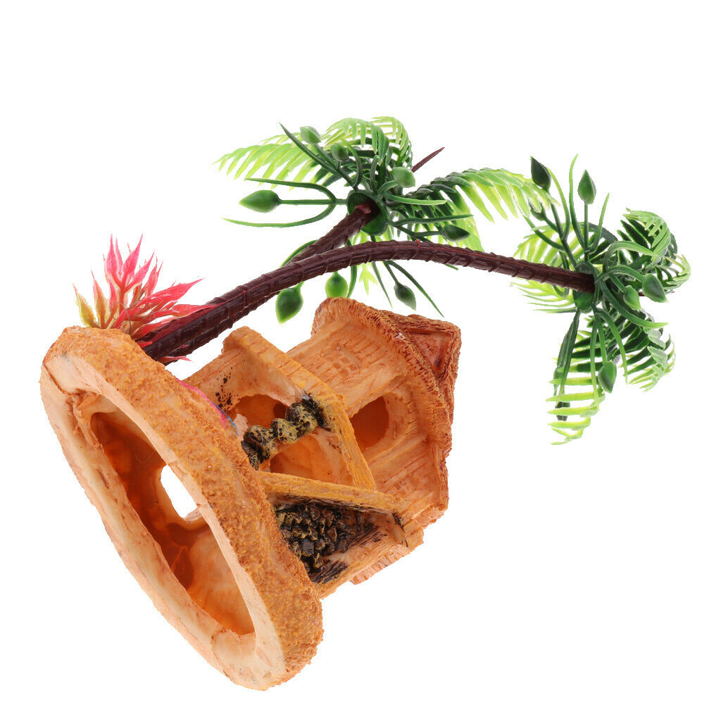 Rustic Tree Hidden Cave Aquarium Decor   Tank Ornament Reptile Terrarium