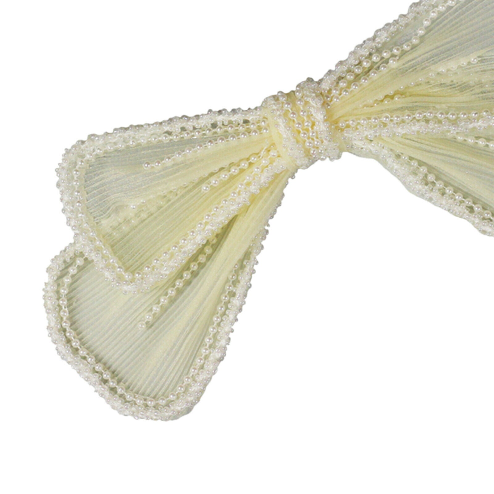 Pearls Bows Hair Clip Handmade Elegant Large Bowknot Hairpin Party Headpiece