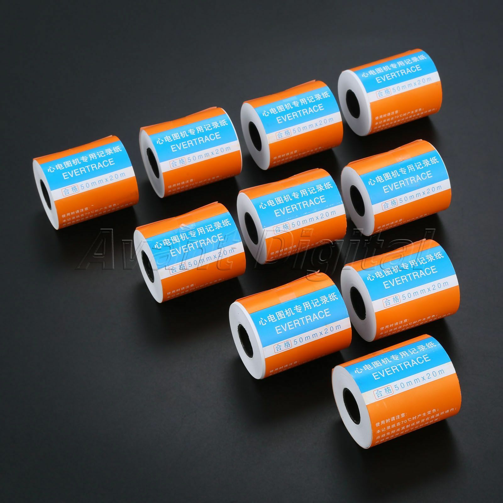 10 Roll Hospital Clinic Thermal Print Paper Recording ECG EKG Paper 50mm*20Meter