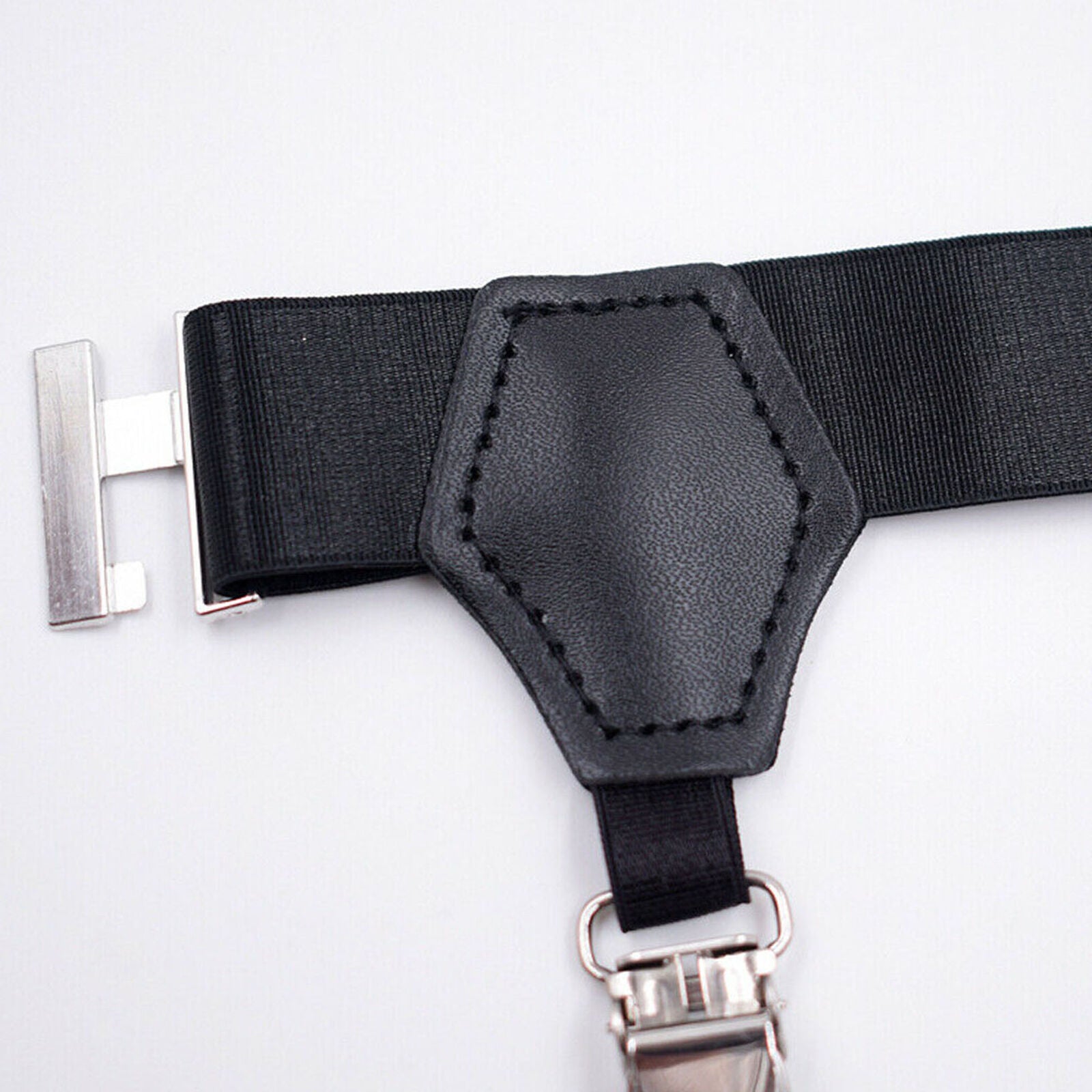 Men's Adjustable Sock Garters Belt Suspender Non-slip Metal Clips Accessory