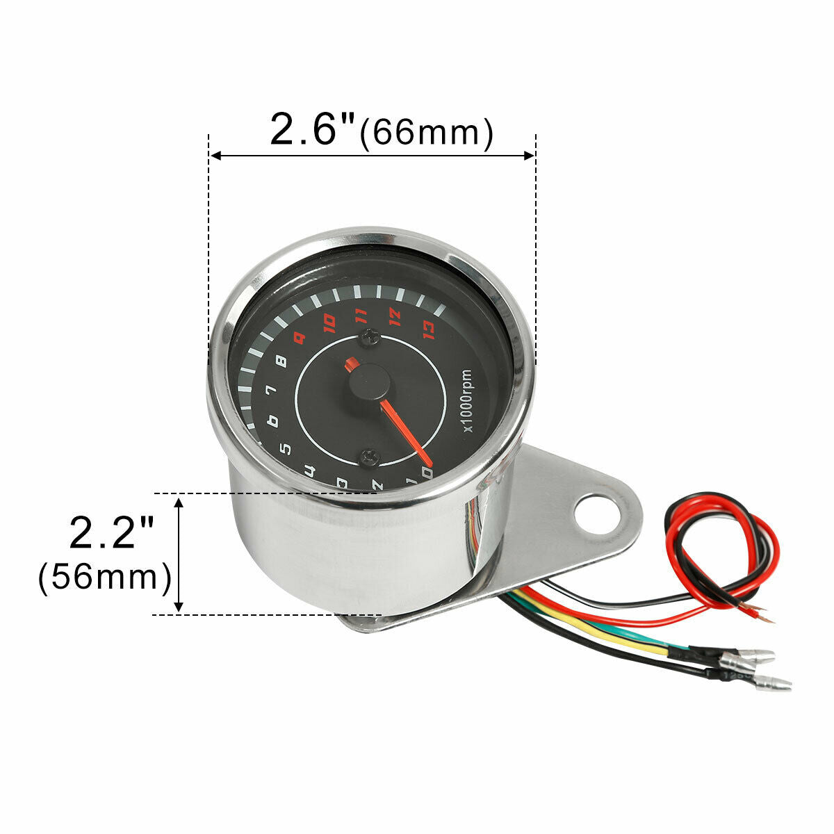 12V Universal Motorcycle LED Backlight Tachometer Speedometer Gauge