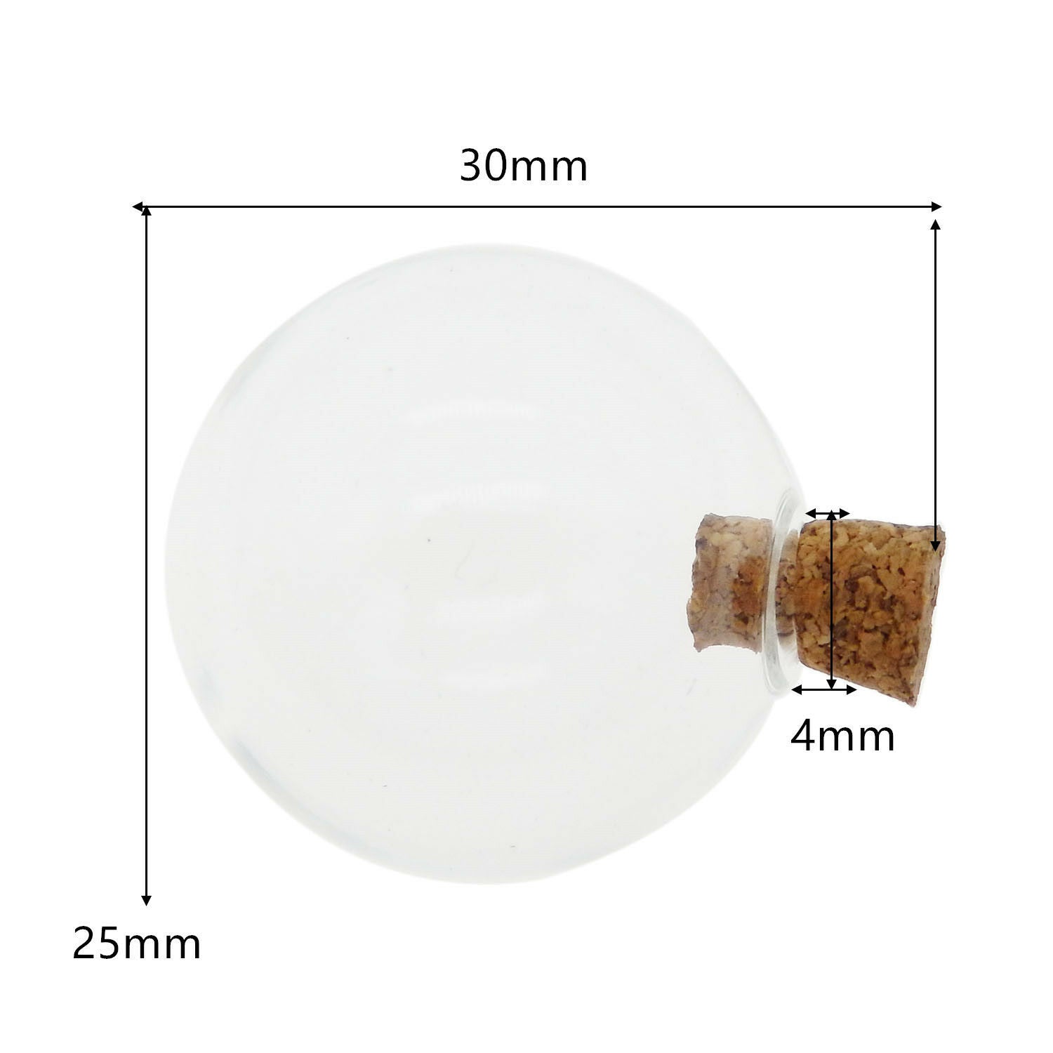 10pcs Clear Empty Glass Bottles Vials Pendant Necklace Jewelry Findings 51545