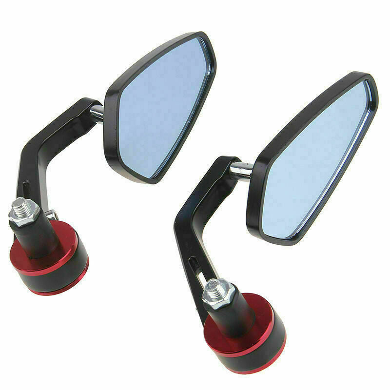 Rear View Side Mirror Handle Bar End Universal Motorcycle Scooter Sport Bike