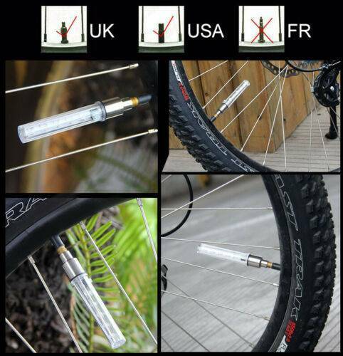 Pair 5-LED Flash Light Bicycle Motorcycle Car Bike Tyre Tire Wheel Valve Lamps