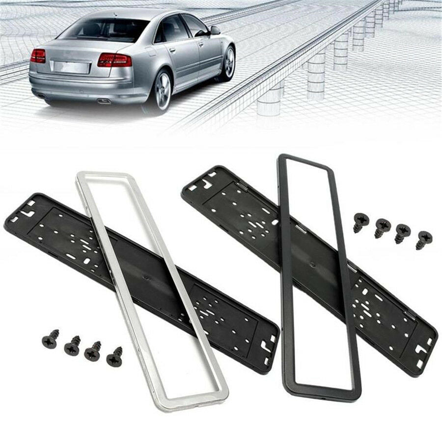 Universal Stainless Steel Number Car Racing License Plate Frame Holder Bracket
