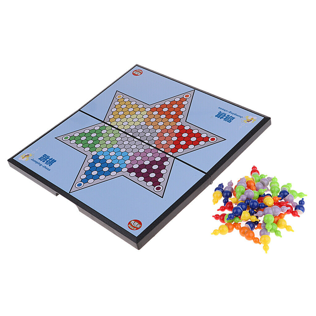 Chinese Checkers Table Game -  Folding Board, Unfold To 7.6x7.6 Inch