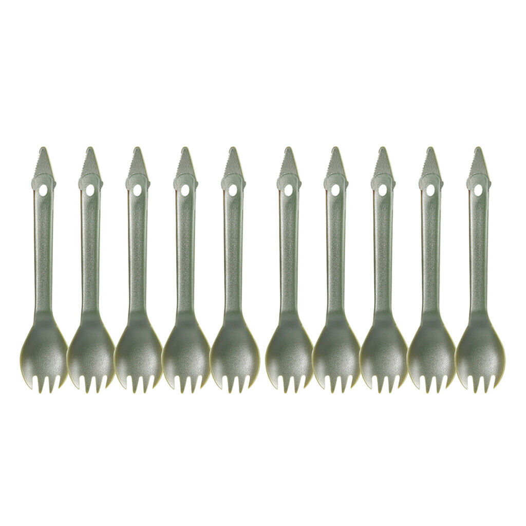 10 Pack Sporks, Durable & BPA Free Multifunctional Sporks,Spoon Fork Combo