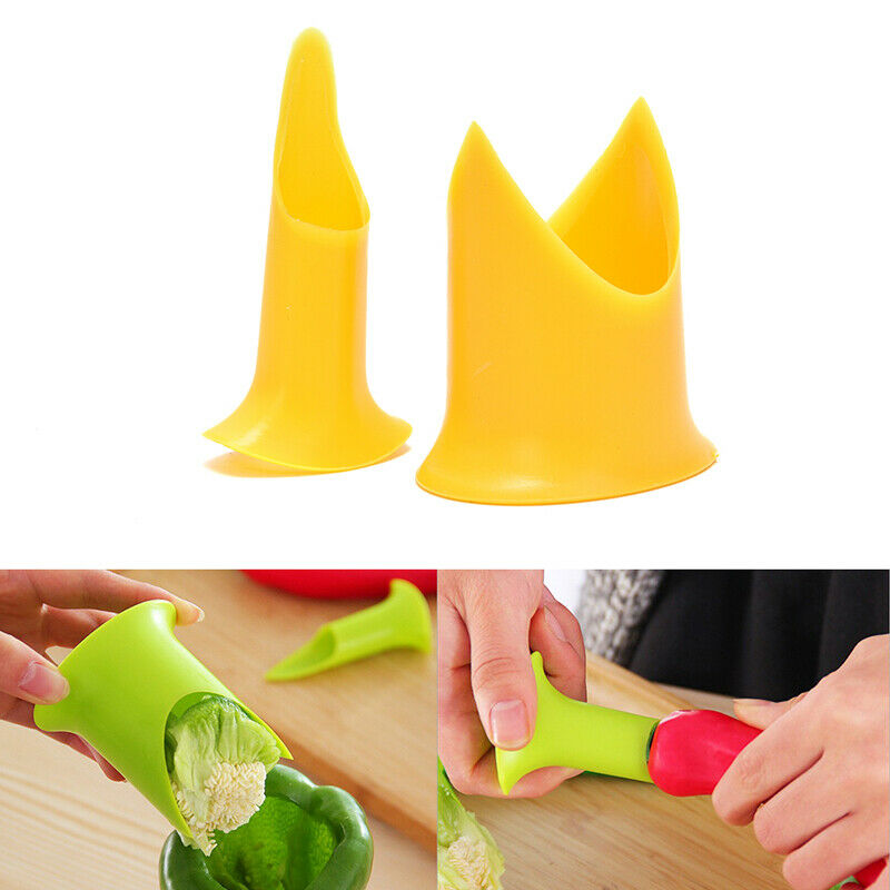 2Pcs/Set Chili Pepper Corer Remover Tomato Core Separator Device Kitchen .l8