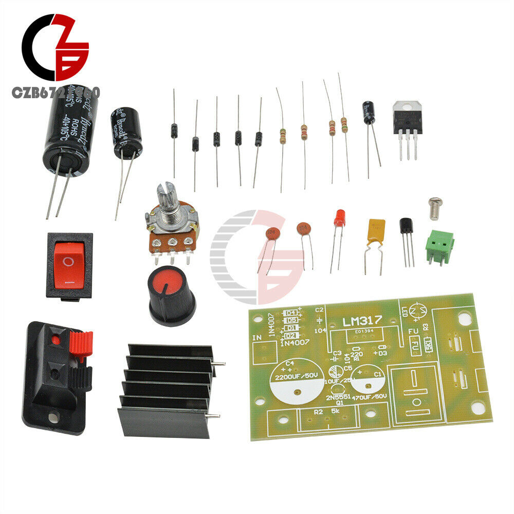 LM317 DC 5V-35V to 1.25V-30V Step Down DIY Kit AC/DC Power Supply Module