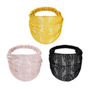 Wide Flower Turban Headband Headwrap for Women Hair Accessories Yellow