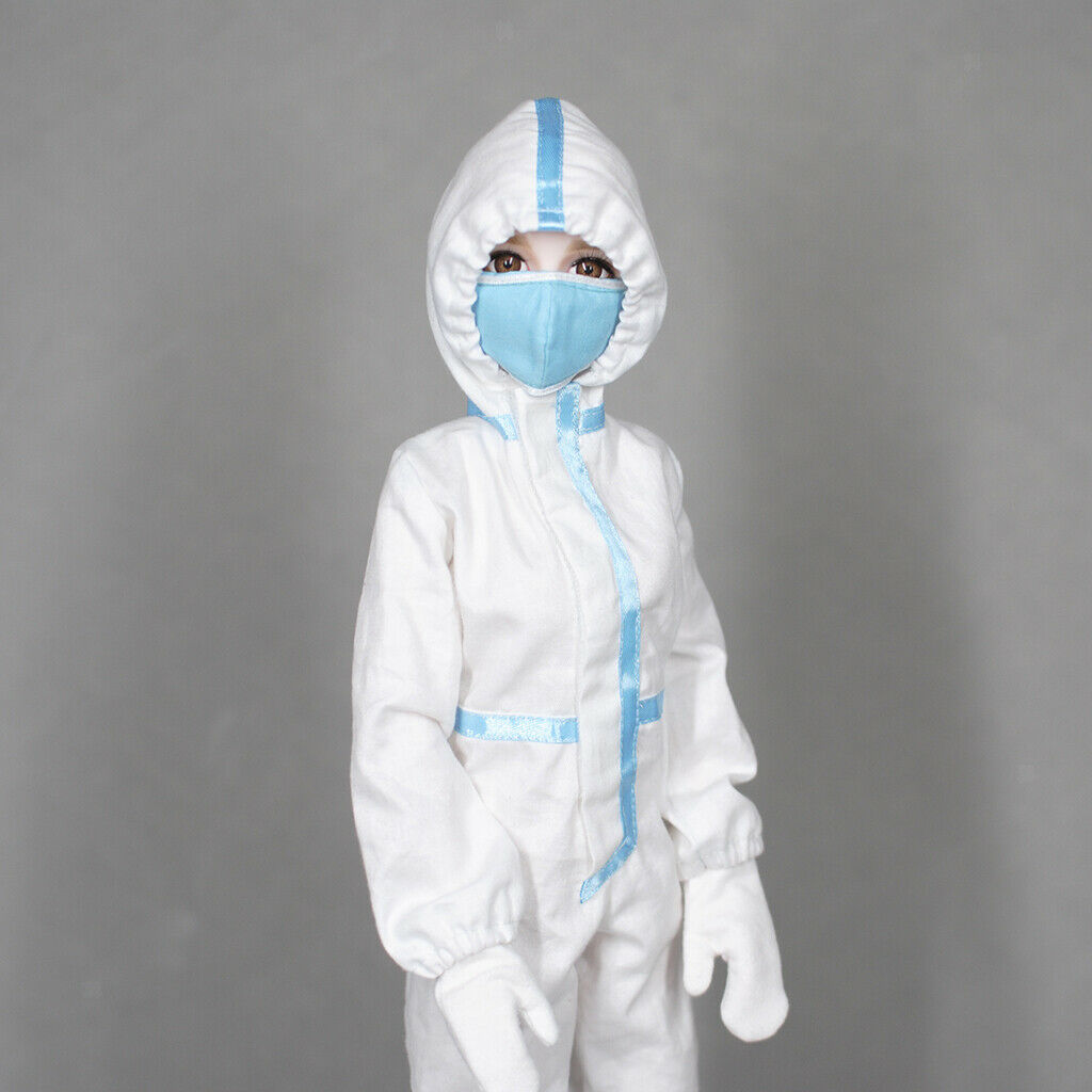 Handmade New 1/6 30cm Girl Protective Coverall Gloves Set Clothes Accessory