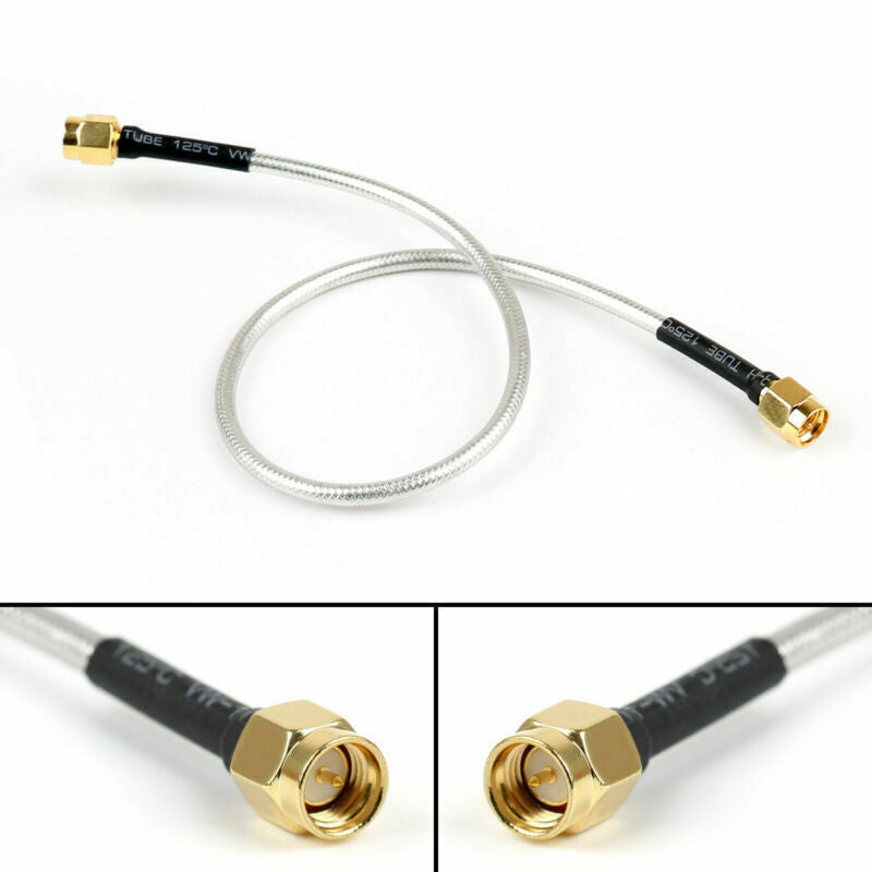 10X SMA Male to SMA Male 50cm RF Extension Coax Pigtail Semi-Rigid Cable RG402 U