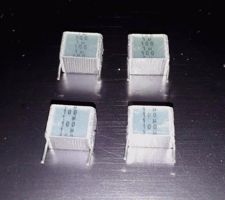 4pcs NOS SIEMENS 1uF 100V STACKED FILM HI-END AUDIO CAPS !