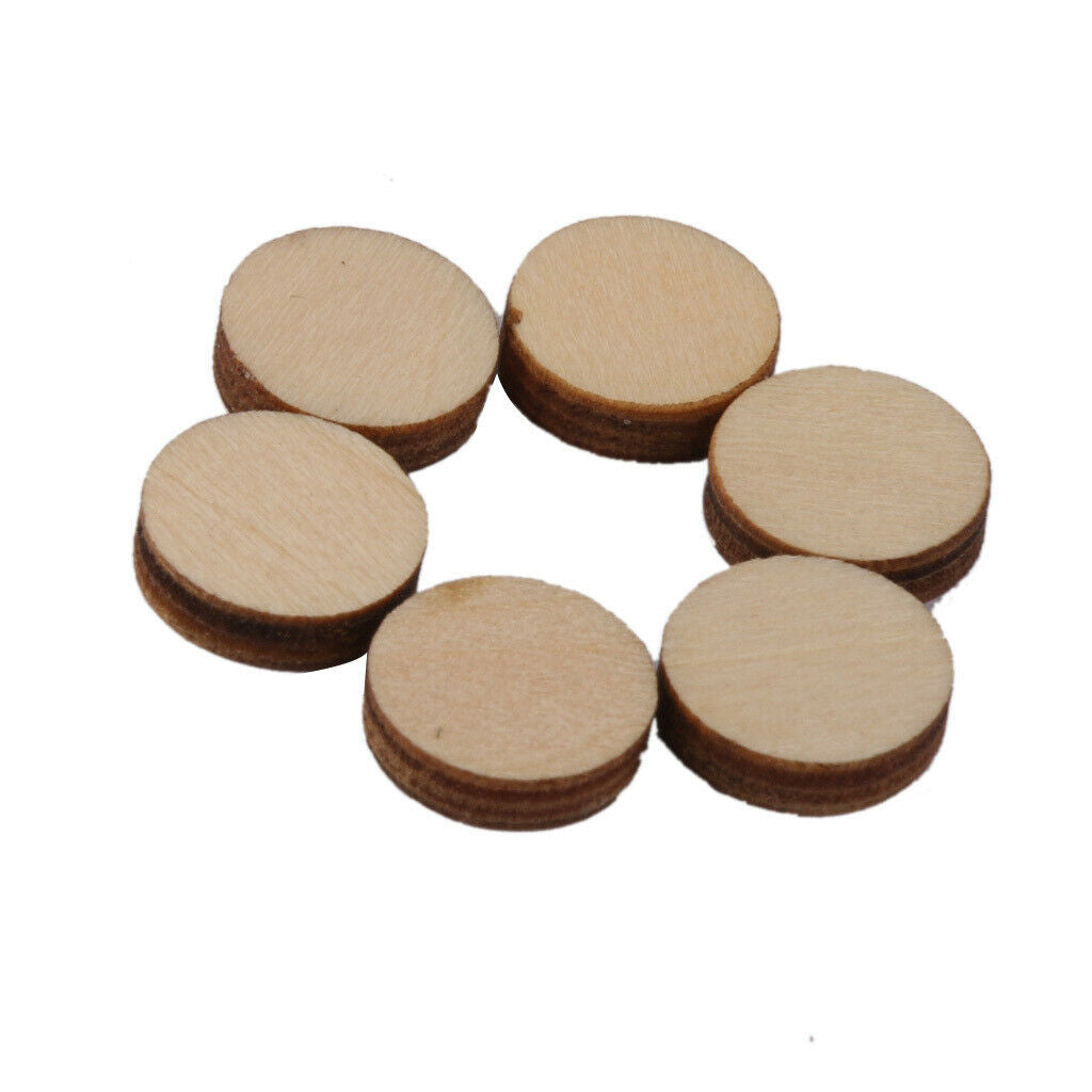 2x 100pcs Natural Wooden Circle Round Embellishments DIY Craft Scrapbooking 10mm