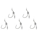 5pcs Lead Weighted Jig Fishing Hooks Worm Crank Hook With Spinners Spoon 7g