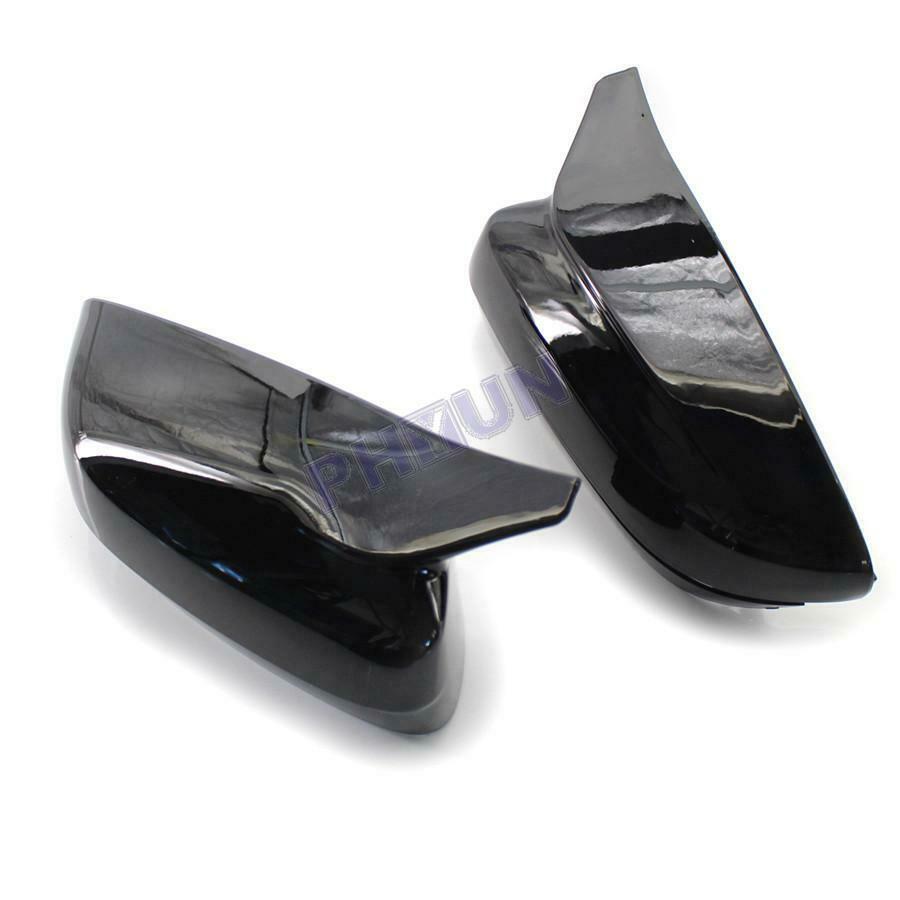2x Black Car Side Mirror Cover Caps For BMW 3 5 7 Series G30 G20 G38 G28 G11 G12