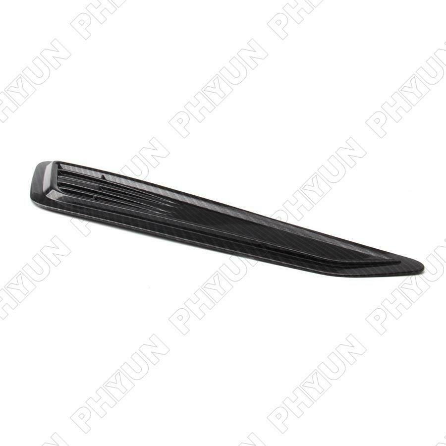 2Pcs Car Hood Vent Cover Air Flow Intake Cooling Panel Trim Carbon Fiber Style
