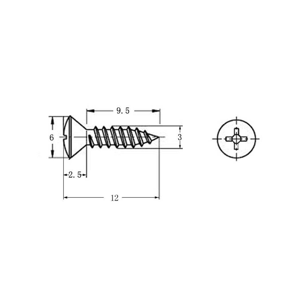 Electric Bass Guitar Pickguard Screws BackPlate   Plate Mounting Screws