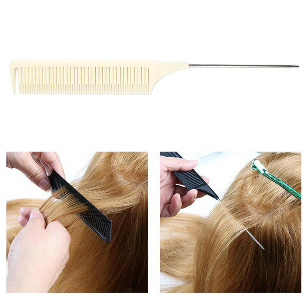 3Pcs Heat-resistant Weaving Highlighting Foiling Hair Comb for Dyeing Combs