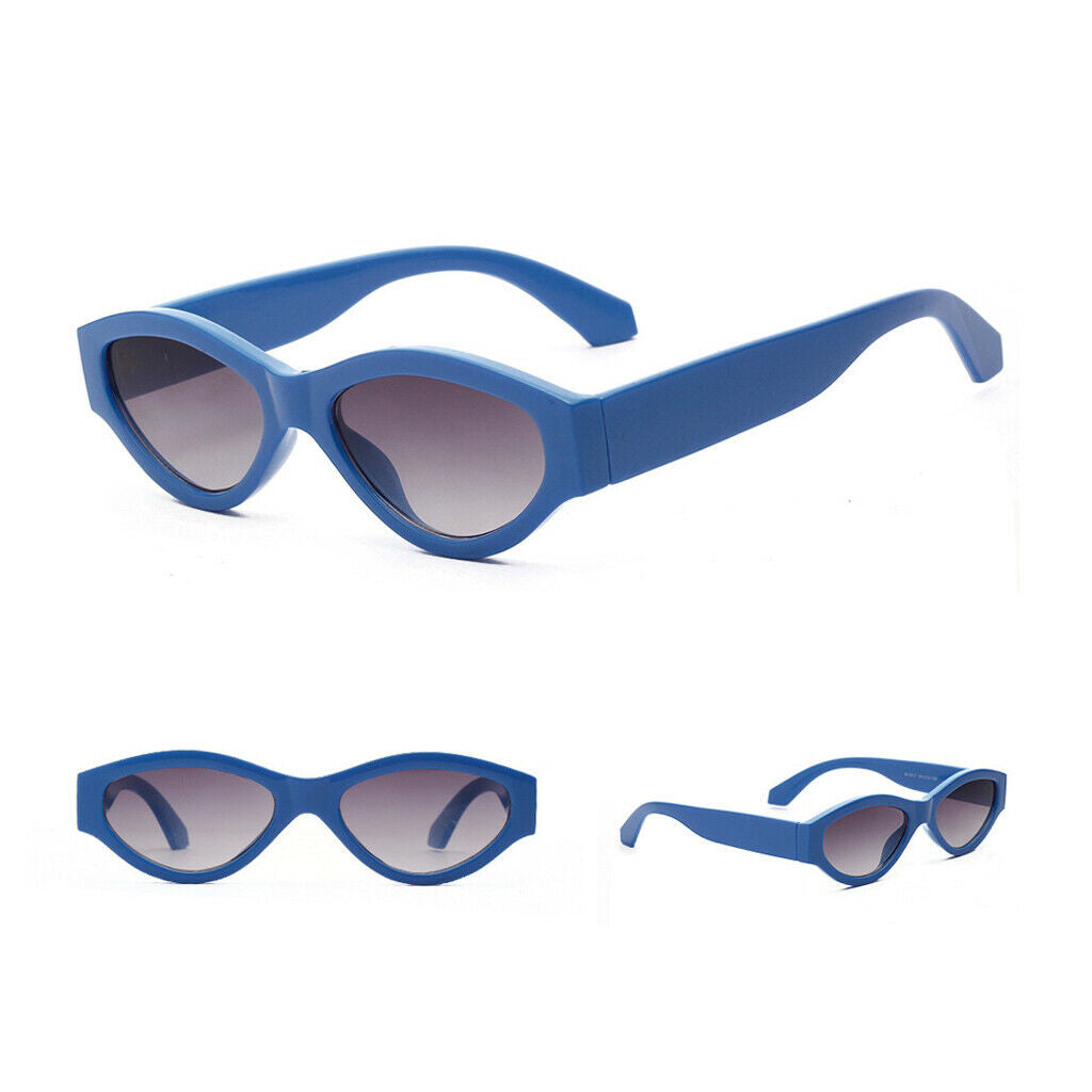 Women Cat Eye Eyeglasses Fashion Mirrored Sunglasses UV400 Shades Blue